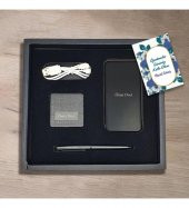 Kişiye Özel Öğretmenler Günü Hediyelik Set 5000 mAh Powerbank, Metal Tükenmez Kalem, Derili Ayna - 2
