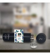Kişiye Özel Öğretmenler Günü Özel Dijital Sıcaklık Göstergeli Süzgeçli Siyah Termos 450 Ml HK2347 - 2