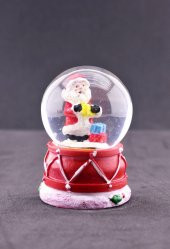 Noel Baba ve Hediye Paketi Temalı Mini Boy Işıklı  Yılbaşı Kar Küresi 6.5 cm1A - 2