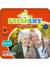 Pure Baby 4lü  Pure Baby Freshlife Medium Yetişkin Hasta Bezi 30x4 (120 Adet) - 1