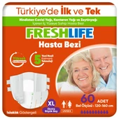 2'li Freshlife Xlarge Beden Extra Büyük Boy Yetişkin Hasta Bezi 30x2 (60 Adet) - 1