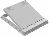 80x90 Menteşeli Rögar Kapağı / Havuz Kapağı / Çerçeve + Düz Kapak - 1