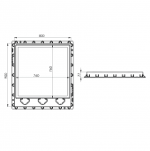 80x90 Menteşeli Rögar Kapağı / Havuz Kapağı / Çerçeve + Düz Kapak - 2