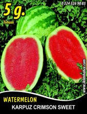 Karpuz Tohumu Crimson Sweet - 5 G (~ Takribi 35 Tohum) - 1