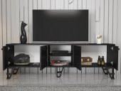 Woodn Love Sofia 180 Cm Metal Ayaklı Tv Ünitesi - Siyah / Siyah - 5