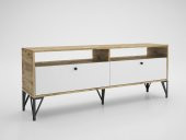 Woodn Love Astreo 160 Cm Metal Ayaklı Tv Ünitesi - Atlantik Çam - Beyaz / Siyah - 2