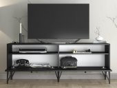 Woodn Love Astreo 160 Cm Metal Ayaklı Tv Ünitesi - Siyah / Siyah - 5