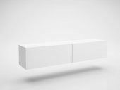 Woodn Love Toprak 150 Cm Duvara Monte Tv Ünitesi - Beyaz / Siyah - 2