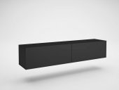 Woodn Love Toprak 150 Cm Duvara Monte Tv Ünitesi - Siyah / Siyah - 2