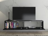 Woodn Love Toprak 150 Cm Duvara Monte Tv Ünitesi - Siyah / Siyah - 5