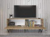 Woodn Love Emir 150 Cm Metal Ayaklı Tv Ünitesi - Atlantik Çam / Siyah - 5