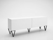 Woodn Love Emir 150 Cm Metal Ayaklı Tv Ünitesi - Beyaz / Siyah - 2