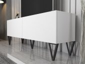 Woodn Love Emir 150 Cm Metal Ayaklı Tv Ünitesi - Beyaz / Siyah - 4