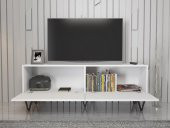 Woodn Love Emir 150 Cm Metal Ayaklı Tv Ünitesi - Beyaz / Siyah - 5