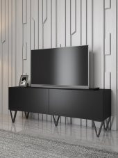 Woodn Love Emir 150 Cm Metal Ayaklı Tv Ünitesi - Siyah / Siyah - 1