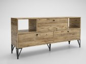 Woodn Love Mia 160 Cm Metal Ayaklı Tv Ünitesi - Konsol - Atlantik Çam / Siyah - 2