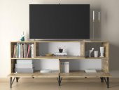 Woodn Love Mia 160 Cm Metal Ayaklı Tv Ünitesi - Konsol - Atlantik Çam / Siyah - 5