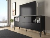 Woodn Love Mia 160 Cm Metal Ayaklı Tv Ünitesi - Konsol - Siyah / Siyah - 3