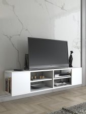 Woodn Love Echo 150 Cm Duvara Asma Tv Ünitesi - Beyaz - 1