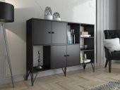Woodn Love Rüzgar 140 Cm Metal Ayaklı Konsol - Siyah / Siyah - 3