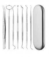 Valkyrie 7 Parça Paslanmaz Çelik Diş Tartar Sökücü Diş Temizleme Kiti Tartar Kireç Temizleyici Seti - 2