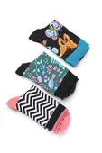Kanz Desenli Pamuklu 3'Lü Kadın Çorap thumbnail 6