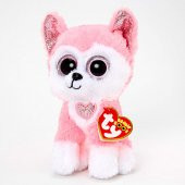 Ty Beanie Boos Peluş Köpek Pembe Husky Hunk 15 cm - 1