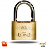 Yuma Pirinç Sarı Asma Kilit Master Sistem ortak Anahtarlı 40Mm - 1