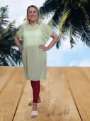 Plaj Elbisesi Pareo - Yeşil gri Standart - 2