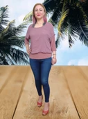 Likralı Tül Ve Taş Detaylı Bluz - Pembe Renk - M/L/XL Beden - 2