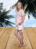 Plaj Elbisesi - Pembe Tek Ebat - 1
