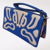 Mavi Beyaz Portföy & Clutch Çanta Mavi Beyaz - 24 cm - 1