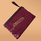Portföy & Clutch Çanta - Bordo 30 cm - 2