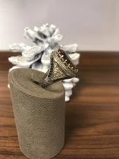 925 Ayar Gümüş Zultanit Doğal Taş Yüzük - Beden 22/10 - 2