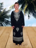 Şile Bezi Elbise - Siyah/beyaz S - 2