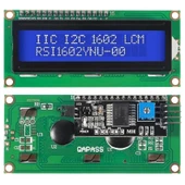 16x2 Mavi LCD + IIC/I2C Ekran Arayüz Modülü Birlikte Set thumbnail 4