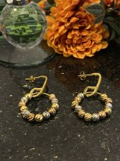 Aksesuar Çarşısı Çelik İğneli Renkli Dorika Toplu Küpe thumbnail 2