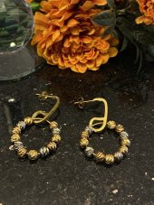 Aksesuar Çarşısı Çelik İğneli Renkli Dorika Toplu Küpe thumbnail 3