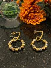 Aksesuar Çarşısı Çelik İğneli Renkli Dorika Toplu Küpe thumbnail 6