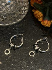 Aksesuar Çarşısı Çelik İğneli Sallantılı Bulgari Model Küpe - 3