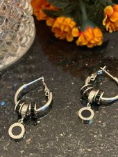 Aksesuar Çarşısı Çelik İğneli Sallantılı Bulgari Model Küpe - 6