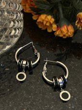 Aksesuar Çarşısı Çelik İğneli Sallantılı Bulgari Model Küpe - 7