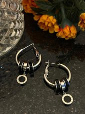 Aksesuar Çarşısı Çelik İğneli Sallantılı Bulgari Model Küpe - 8