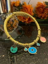 Aksesuar Çarşısı Çelik Pandora Model Hasır Çiçek Tasarımlı Bileklik thumbnail 1