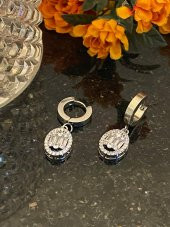 Aksesuar Çarşısı Çelik Yuvarlak Baget Küpe Silver - 3