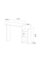 Mobilique Çalışma Masası Raflı - 4