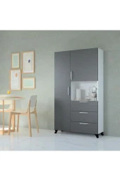 Mobilique Kahve Köşeli Mutfak Mikrodalga Dolabı - 1