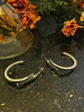 Aksesuar Çarşısı Çelik Zirkon Taşlı Çivi Model Halka  Küpe thumbnail 3