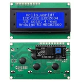 20x4 Mavi LCD + IIC/I2C Ekran Arayüz Modülü Birlikte Set thumbnail 1