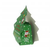 4 Adet Yılbaşı Karton Çanta Çam Ağacı 5X8X11cm - 4